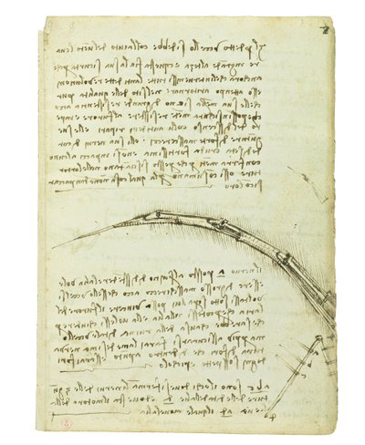 Codice sul volo degli uccelli, Folio 7 recto da Leonardo da Vinci
